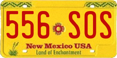 NM license plate 556SOS