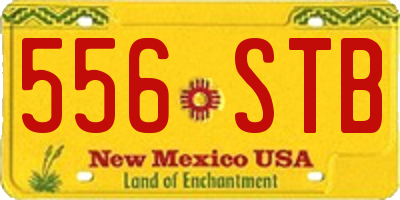 NM license plate 556STB
