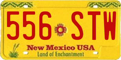 NM license plate 556STW