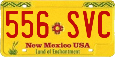 NM license plate 556SVC