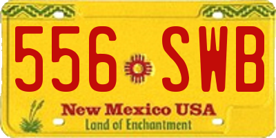NM license plate 556SWB