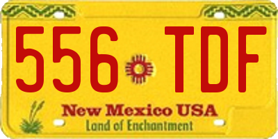 NM license plate 556TDF