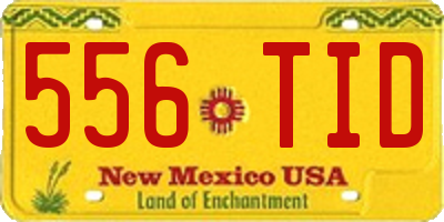 NM license plate 556TID