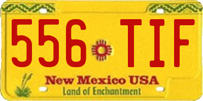 NM license plate 556TIF