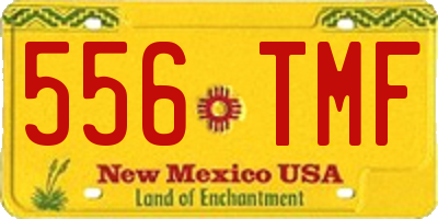 NM license plate 556TMF