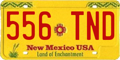 NM license plate 556TND