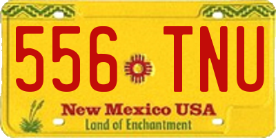 NM license plate 556TNU