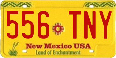 NM license plate 556TNY