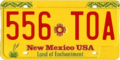 NM license plate 556TOA