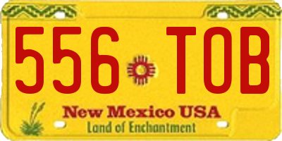 NM license plate 556TOB