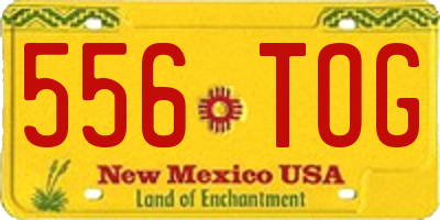 NM license plate 556TOG