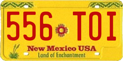 NM license plate 556TOI