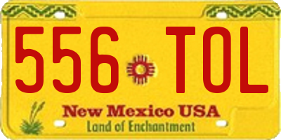 NM license plate 556TOL