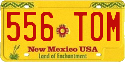 NM license plate 556TOM