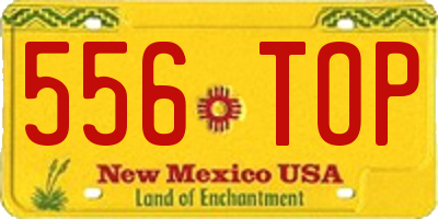NM license plate 556TOP