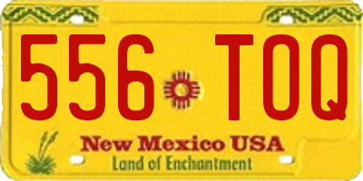 NM license plate 556TOQ