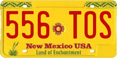NM license plate 556TOS