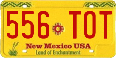 NM license plate 556TOT