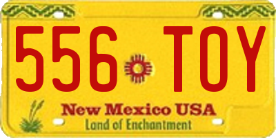 NM license plate 556TOY