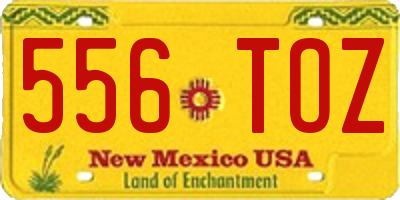 NM license plate 556TOZ
