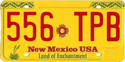 NM license plate 556TPB