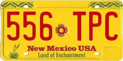 NM license plate 556TPC