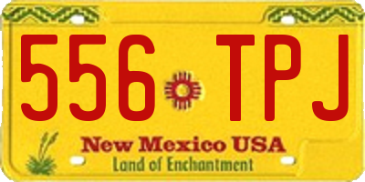 NM license plate 556TPJ