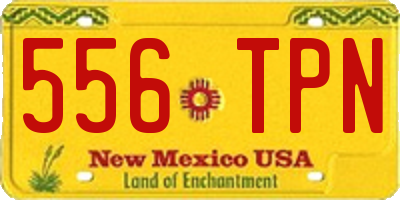 NM license plate 556TPN