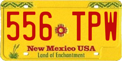 NM license plate 556TPW