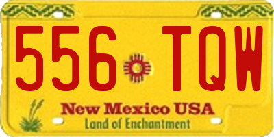 NM license plate 556TQW
