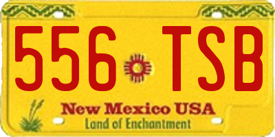 NM license plate 556TSB