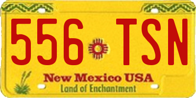 NM license plate 556TSN