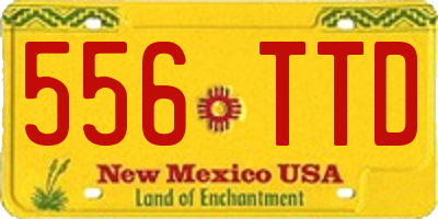 NM license plate 556TTD