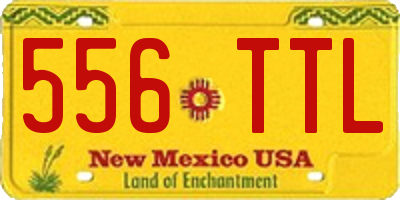 NM license plate 556TTL