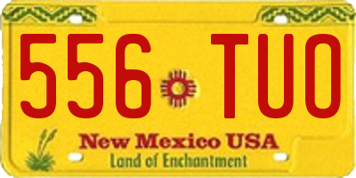 NM license plate 556TUO