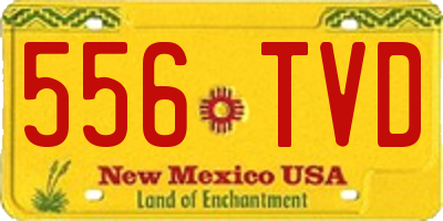 NM license plate 556TVD