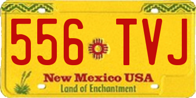 NM license plate 556TVJ