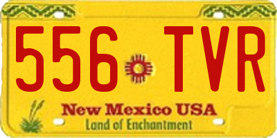 NM license plate 556TVR