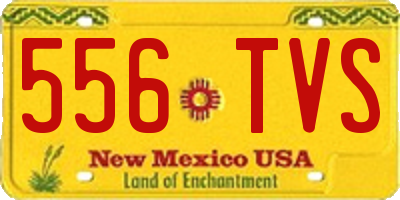 NM license plate 556TVS