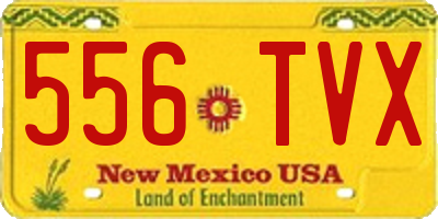 NM license plate 556TVX