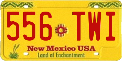 NM license plate 556TWI
