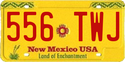 NM license plate 556TWJ