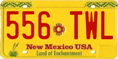 NM license plate 556TWL