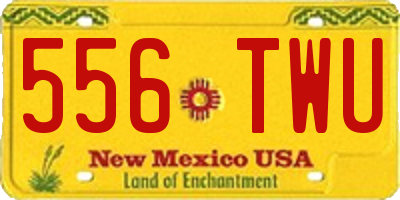 NM license plate 556TWU