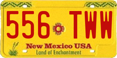NM license plate 556TWW