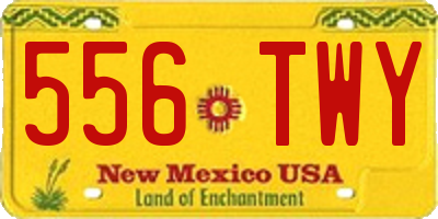 NM license plate 556TWY