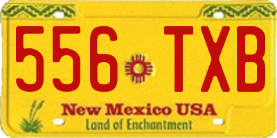 NM license plate 556TXB