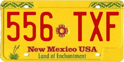 NM license plate 556TXF