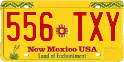 NM license plate 556TXY