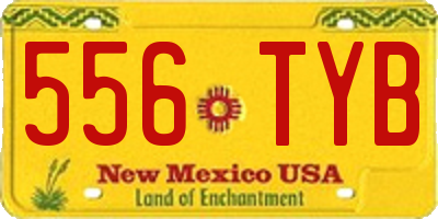 NM license plate 556TYB